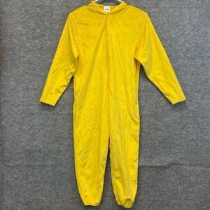 POKEMON Jumpsuit Kids Medium Yellow Velvet Long Sleeve Hooded Halloween Costume